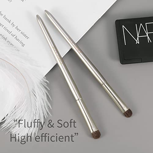 Natural Pony Hair Eye Shadow Brush By Enzo Ken, Medium Smudge Eyeshadow Brush, Shader Eye Shadow Brush, Eye Smudge Brush, Single Eyeshadow Brush, Eye Brushes, Eyeshadow Blending Brush, Single Eye Makeup Brushes, Single Natural Hair Makeup Brush. (Gold, E203M) #TOP6