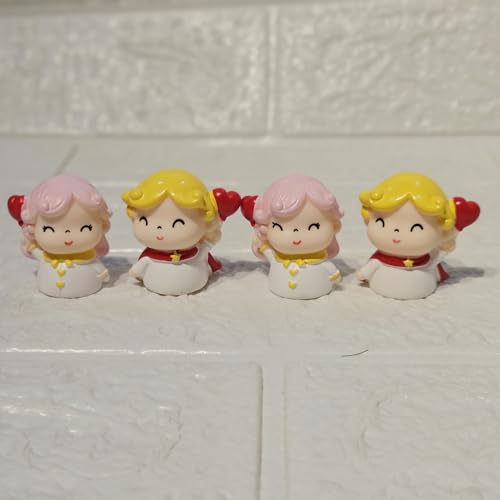 Image of Miniature Couple Set of 4 Resin Figurines for Miniature Garden Dollhouse Accessories Fairy Garden Decor Terrarium Bonsai DIY Craft Gifting