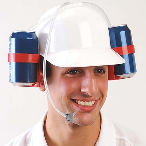 Image of Go Hooked Soda Holder Hat for House Party, Events, Games Night, Celebrations, Cricket Matches | Fun Article for All Age Groups | Hands Free Beverage Holder