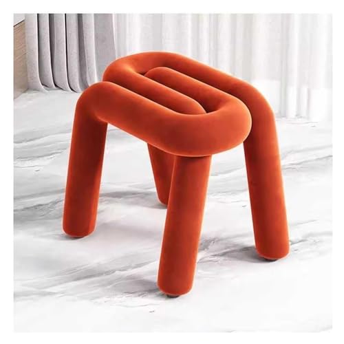 Silla taburete ajustable reposapiés con contenedor interno y patas de acero para dormitorio 2