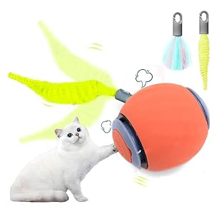 2025 Interactive Cat Toys Ball Automatic Rolling Adult Cat Toy Smart Moving Dog Toys for Bored Indoor Outdoor
