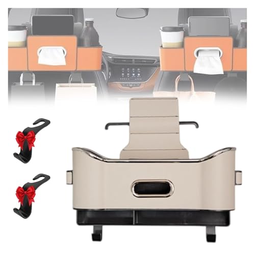 DARBCGH NeatRide 3-in-1 Backseat Car Organizer â€“ Universal(White-B)