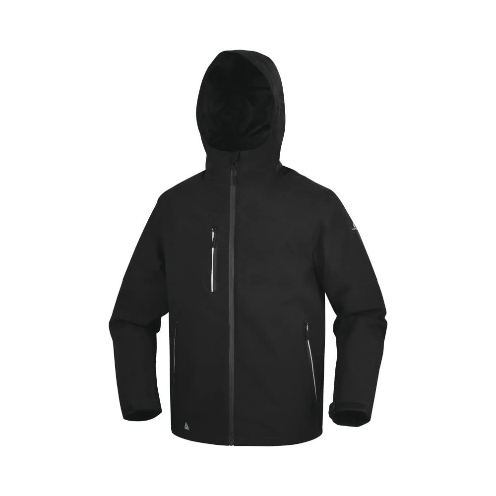 DELTA PLUS Parka de trabajo de invierno 3 en 1 capucha fija repelente al agua transpirable 4 bolsillos soporte elástico 100% PL Deltaplus EOLE2 - M, negro
