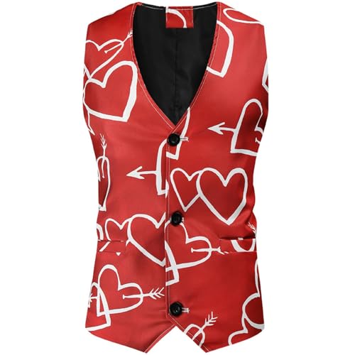 Veste sans manches imprimée à boutons aux finitions tailleur élégantes