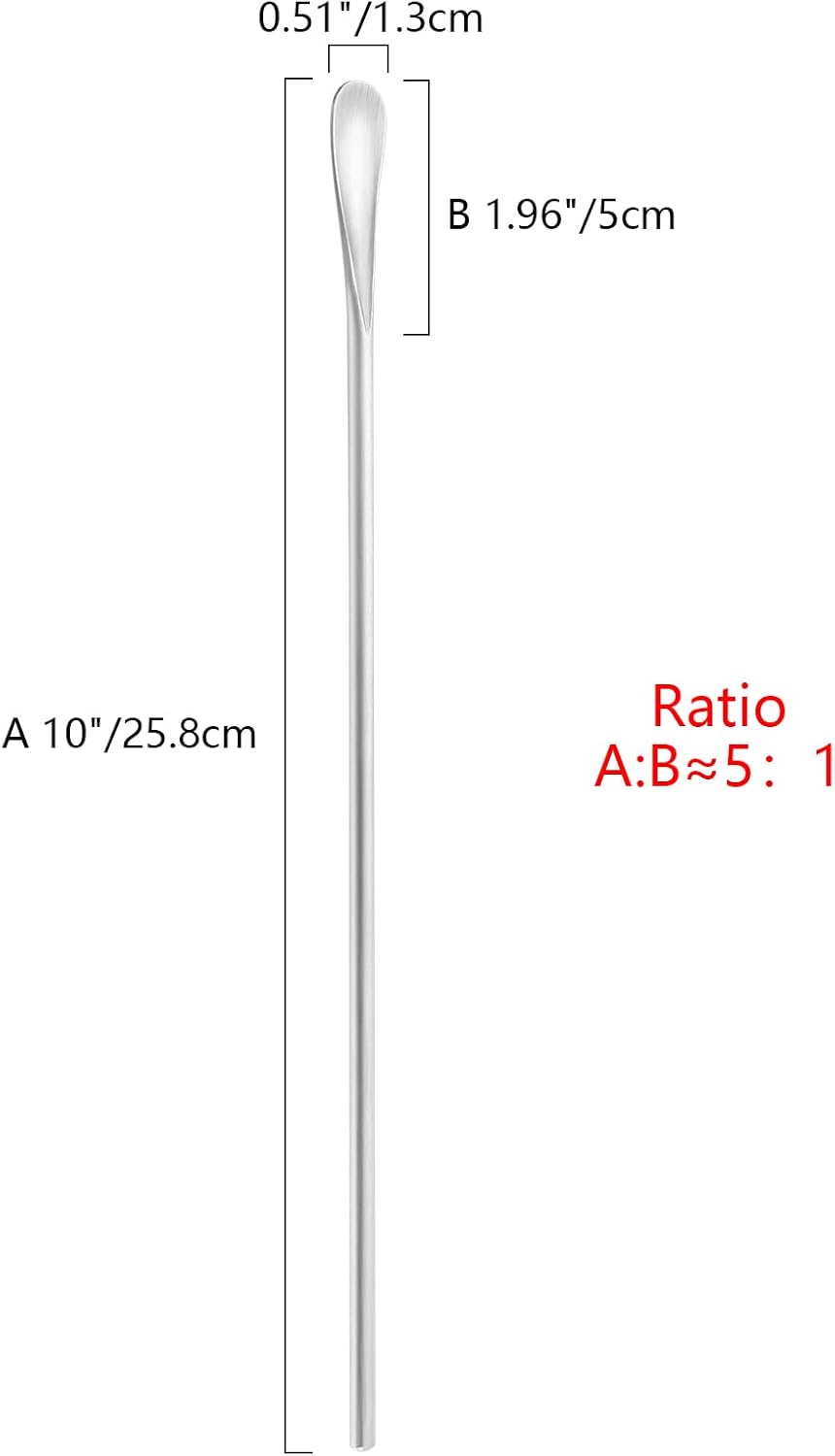 12-Pack 10.0" / 25.8cm Stainless Steel Long Handle Stirring & Mixing Spoon – Reusable Bar Tool for Coffee, Tea, Iced Drinks & Cocktails - Image 6