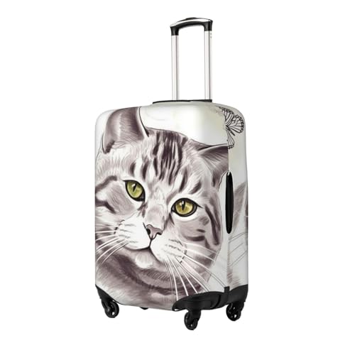 Cat Luggage Cover Elastic Washable Suitcase Cover Anti-Scratch Suitcase Protector Spandex Luggage Protector Travel Baggage Covers for 18-32 inch Luggage2