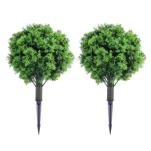 Árbol topiario de cedro artificial de hoja perenne arbusto ciprés falso con púas 2