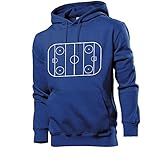 Generisch Eishockeyfeld Männer Hoodie Sweatshirt Royalblau M