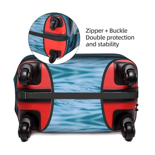 Dolphins In The Sea Print Personalized Travel Luggage Cover With Zipper, Elastic Luggage Cover,For Daily Use4