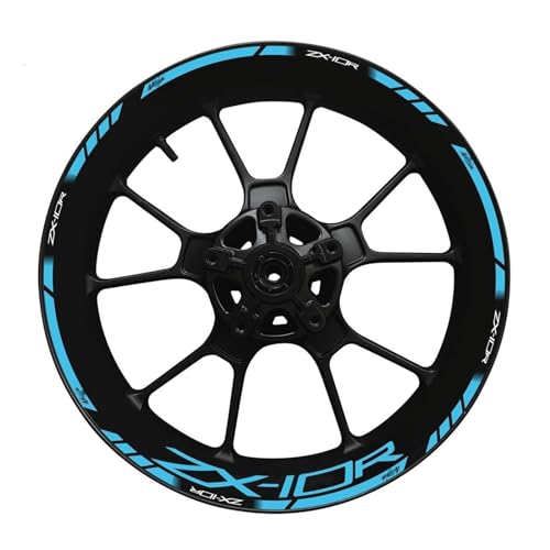 Dekorative Radaufkleber Felge Reflektierend Wasserdicht Aufkleber für K&awasaki für N&INJA für Zx-10r Motorrad Radnabe Aufkleber Set Dekorativer Schutz für Zx10r für ZX 10R Radnabe Reflektierende