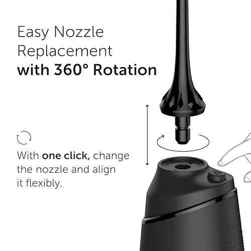 Wondersmile Water Flosser PRO Cordless - SmoothFlow Technology for Optimal Tooth & Gum Care - Interdental Cleaner with 4 Modes - Rechargeable Battery with up to 30 Days Running time (Ultimate Black) - 10