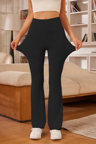 Womens High Waisted Flare Yoga Pants with Pockets Soft Stretchy Workout Athletic Pants Comfy Pajama Buttoms3