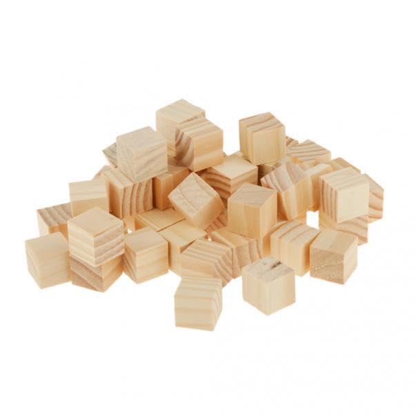 ATORSE Toy 100Pcs 2x2cm Wooden Square Tiles Blocks for Crafting Scrapbooking Wood Craft-Toys & Hobbies-Games-Board & Traditional Games-Contemporary Manufacture-image-34