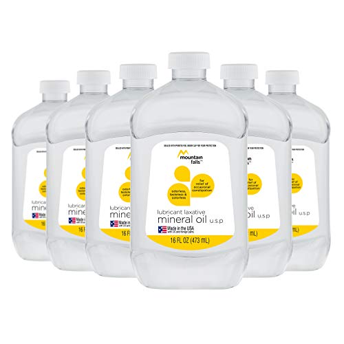 Mountain Falls Lubricant Laxative Mineral Oil for Relief of Occasional Constipation, 16 Fluid Ounce (Pack of 6)