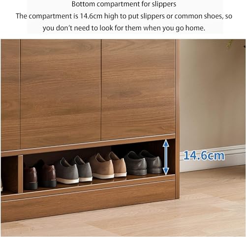 Scarpiera in legno con cassetti estraibili, regolabili, maniglie scanalate e design elegante, scarpa per ingresso Halay o armadio