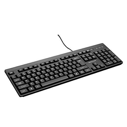 BlueDiamond GDKB01 Connect Basic, English USB Keyboard - for PC - Spill Proof - Easy Connect and Use - Ergonomic Black