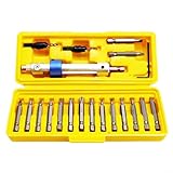 Noteflora Half Time Drill Driver With Rotating Head, Includes 8 Cross Bits, 8 Flat Bits, 2 Countersink Bits, Wrench, In Molded Box