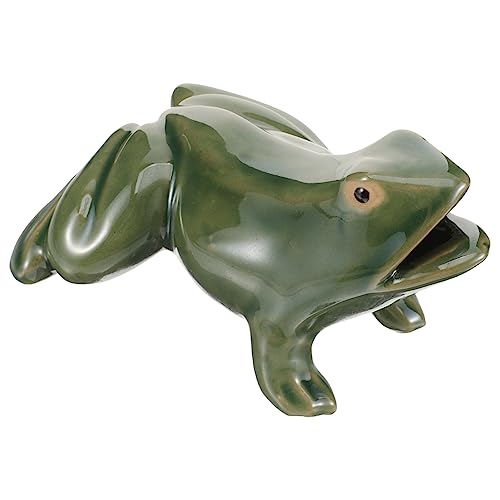 CIMAXIC Circulating Fountain Decor Ceramic Frog Waterfall Frog for Outdoor Garden