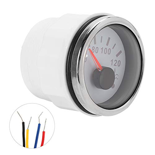 Yctze Jauge de Température de L'eau de Refroidissement Instrument Automatique Marin de Remplacement Adapté pour Capteur de Voiture et Bateaux EU pour Jauge Temperature eau 24v kus(Cadran blanc)