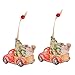 Produktbild bdrsjdsb 2Pcs Holz Auto Auto Haus Weihnachtsbaum Hängenden Dekorationen Halloween Weihnachtsfeier Ornamente 6#