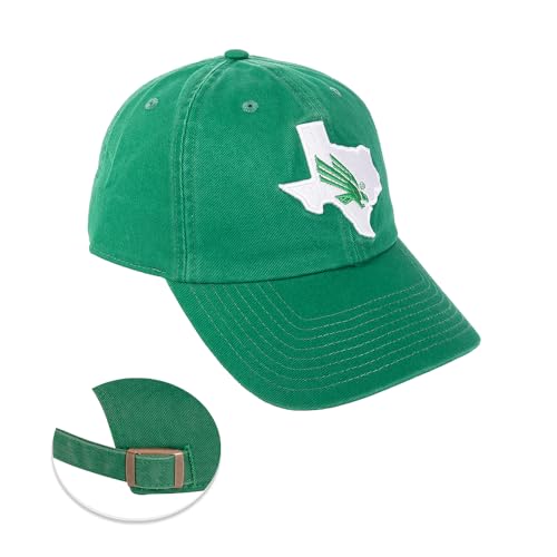 Desert Cactus University of North Texas Baseball Hat UNT Mean Green Brimmed Embroidered Hats Cap Adjustable Cloth Strap Adult (Style B)