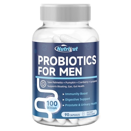 Probiotics for Men, 100 Billion CFUs with Prebiotics, Saw Palmetto