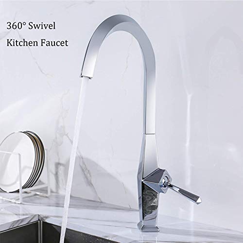 Mitigeur de cuisine chrome Diamond à arc pivotant 360 - 3