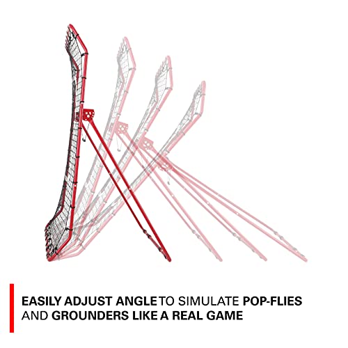 Rukket Pitch Back Baseball/Softball Rebounder Pro W/ 3 Progression Weighted Pitching Baseballs And Adjustable Pitching Target, Pitching And Throwing Practice Partner, Adjustable Angles #TOP4