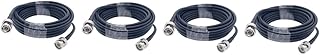 Hemobllo 4Pcs Bnc Linha Pública Rg58 Cabo Cctv Bnc Macho Para Macho Rg58 Fio De Cabo Rg58 Cabo Bnc Rg58 Cabo De Áudio Cabo Coaxial De Crimpagem Bnc Cabo Coaxial Macho Bnc Linha De Teste De