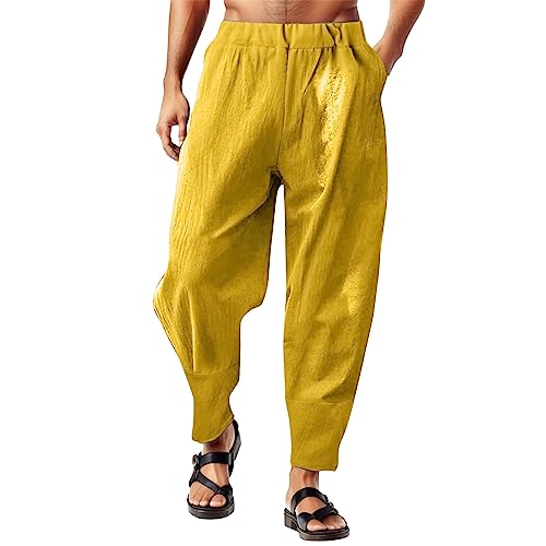 Male Daily Casual Solid Color Side Hip Pockets Elastic Waist Pants Long Trousers Little Boy