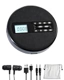 CD Player Portable with Speakers - Rechargeable Personal CD Player for Car and Home, Small Fabric Music Player with Backlit Display, Anti-Skip, AUX/USB Port - Ideal for Audiobooks & Gifts