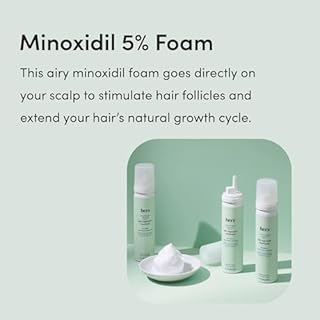 hers Hair Regrowth Treatment - Topical Minoxidil 5% Foam for Women - Extra Strength - Supports Thicker, Fuller Hair - Non-Greasy - Unscented, 2 Pack