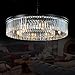Meelighting Crystal Chandeliers Modern Contemporary Ceiling Lights Fixtures Pendant Lighting for Dining Room Living Room Chandelier D33.5" (8 Lights)