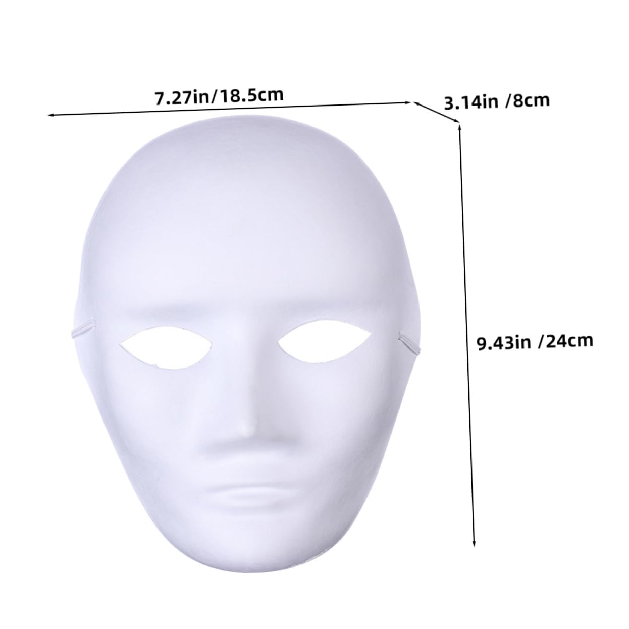 GALPADA 9pcs Blank Paper Mache Masks Unpainted for Diy Art Masquerade Mask Set Cosplay Events