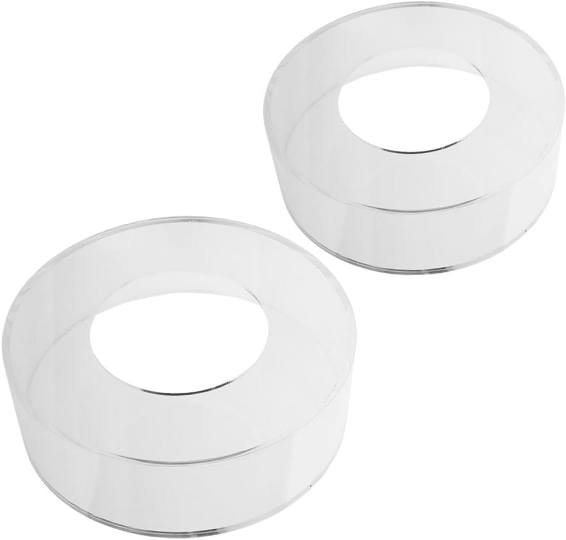 PRETYZOOM 2pcs Round Acrylic Cake Stand Fillable Dessert Display Holder for Weddings Birthdays and Parties Lightweight Elegant for Cookies and Snacks