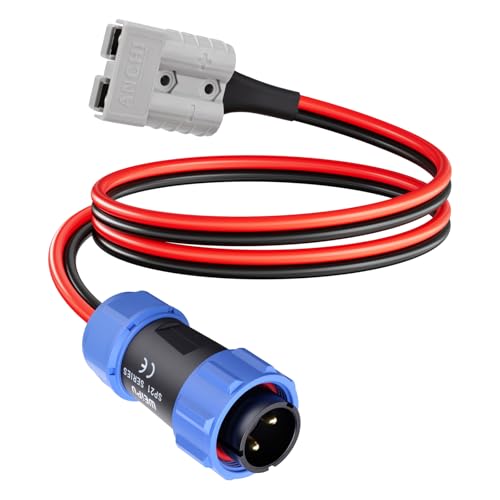 Câble aéronautique vers SB50 batterie 10 AWG connexion rapide station portable 12V mâle
