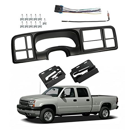 Double Din Dash Kit W/Wiring Harness Replacement for 1999-2002 Sierra Silverado 1500 2500 3500 15731974 15772850 15085844 15046575