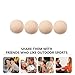 Kisangel 5pcs Croquet Balls Replacement for Lawn Games Unfinished Wood Balls for Crafting and Painting for Outdoor Backyard Fun and Bocce Activities