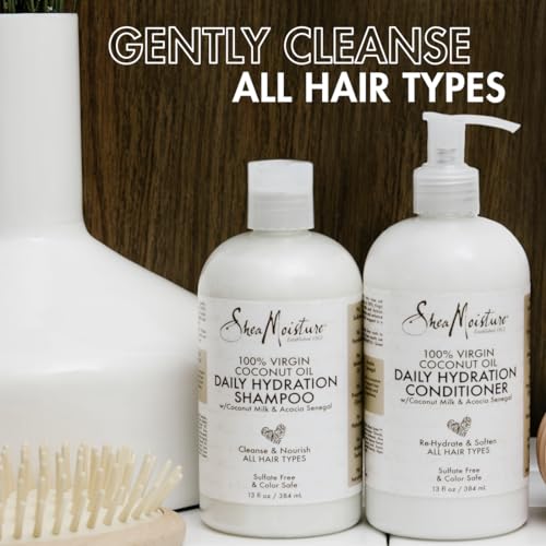 SheaMoisture Shampoo, 13 oz, All Hair Types | Daily Hydration | Virgin Coconut Oil | Sulfate-Free | Pack of 2 - image 9