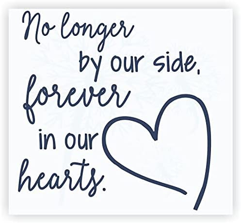 CalcomanĂas conmemorativas para decoraciĂłn de pared con frase "Forever in Our Hearts", 11 x 11.5 pulgadas, color azul profundo CalcomanĂas conmemorativas para decoraciĂłn de pared con frase "Forever in Our Hearts", 11 x 11.5 pulgadas, color azul profundo