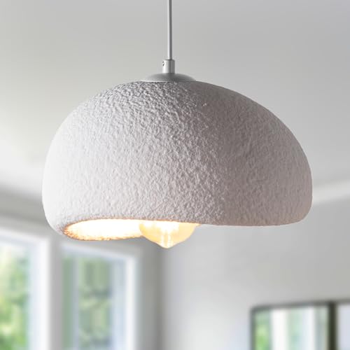 ATALUZ Art-Inspired Modern Pendant Light, 15.7'' Stone-Textured Bird's Nest EVA
