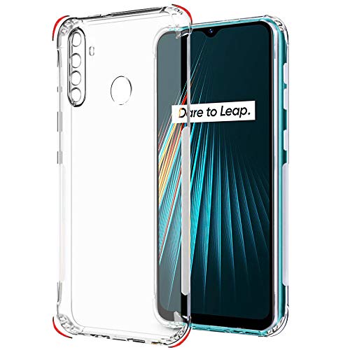 Image of TheGiftKart Best Camera Protection Back Cover Case for Realme 5 / 5i / 5s / Narzo 10 | Transparent Ultra Clear Soft Case | Slim & Protective Design | Inbuilt Dust Plugs & Anti-Slip Grip (Transparent)