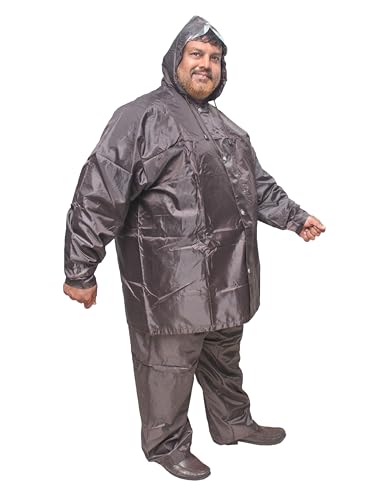 Image of Goodluck 100% waterproof Raincoat Big Size /Rainsuit /Rainwear for mens, sturdy, reusable, suited for plus size