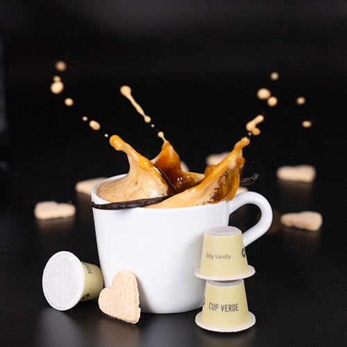 CUP VERDE - Flavour Mix Trio 80 Kaffeekapseln kompatibel mit Nespresso* in den Sorten Cosy Caramel - Holy Hazelnut und Silly Vanilly (80, Karamell, Haselnuss, Vanille)
