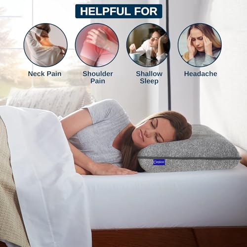 Image of Comforto Ergonomic Dream Memory Foam Orthopaedic Grid Pillow for Sleeping & Neck Pain Relief (Pack of 1)