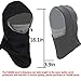 Balaclava Fleece Hood,Heavyweight Cold Weather Winter Motorcycle,Windproof Ski Mask,Ski&Snowboard Gear(Black/Grey)