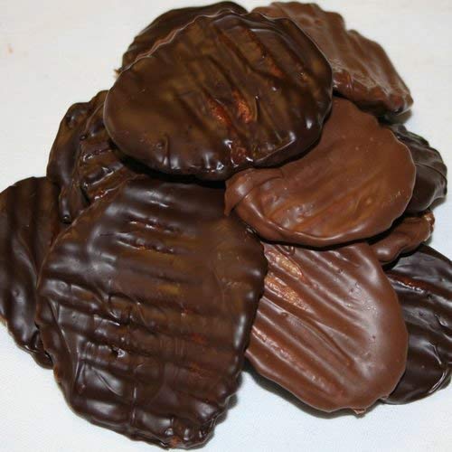 Chocolate Covered Potato Chips (No-Melt Guarantee) (Mix of Both Dark & Milk Chocolate, One Pound)