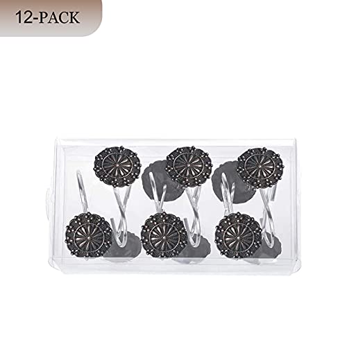 Ayygiftideas Set Of 12 Classic Fashion Round Shape Shower Curtain Hooks #TOP6