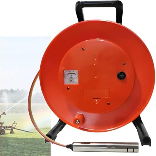 Portable Well Water Depth Gauge, Stainless Steel Groundwater Level Meter, Battery-Powered with Audible Buzzer & Voltmeter for Accurate 200m Measurement