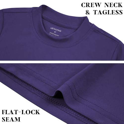 Image of LETAOTAO UPF 50+ Boys Neon Rash Guard Long Sleeve Swim Shirt | 4T to Youth,Boys & Girls Sun Shirt, Sun Protection Shirt,Quick Dry, Moisture-Wicking Fabric, Fishing Shirt